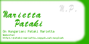 marietta pataki business card